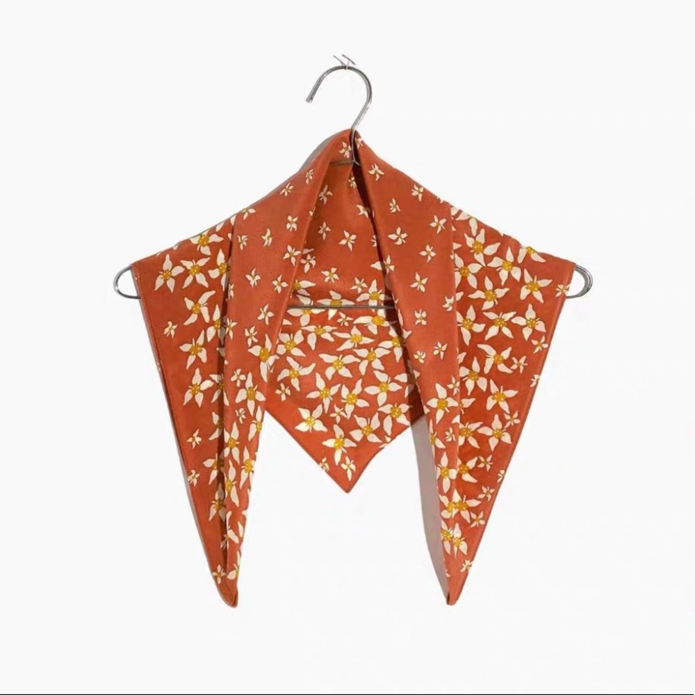 NEW❤️Madewell silk bandana Orange